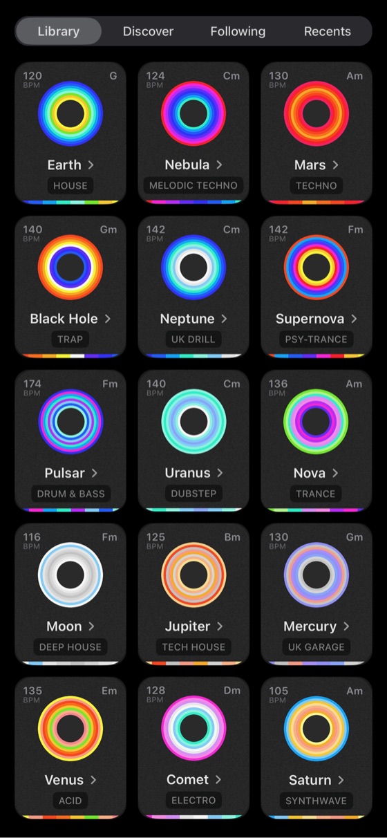The Cue8 template library on iPhone